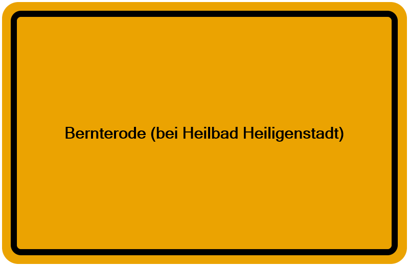 Handelsregisterauszug Bernterode (bei Heilbad Heiligenstadt)